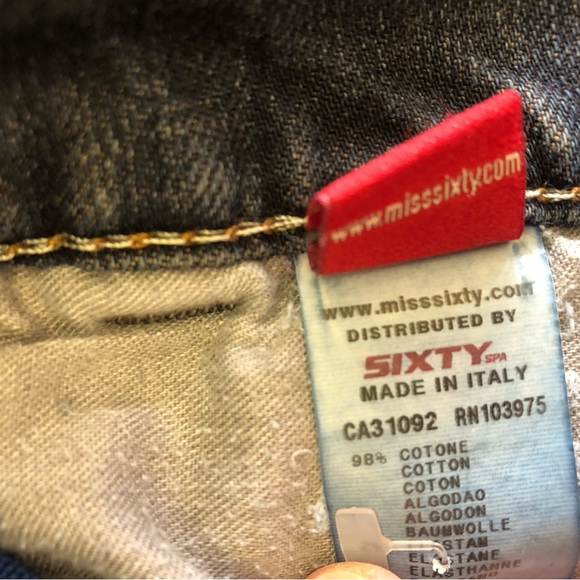 MISS SIXTY WOMEN FLIP FARGO MID RISE BOOT CUT JEANS IN SIZE 29 - Picture 14 of 16